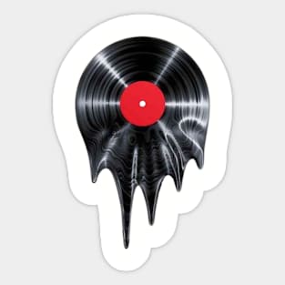 Melting Vinyl Record Sticker